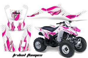 Suzuki LTZ 250 ATV Graphic Kit - 2004-2011 Tribal Flames Pink