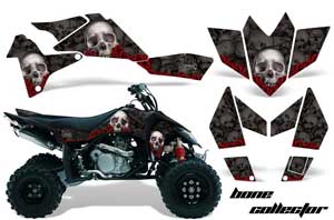 Suzuki LTR 450 ATV Graphic Kit - 2006-2009 Bone Collector Black