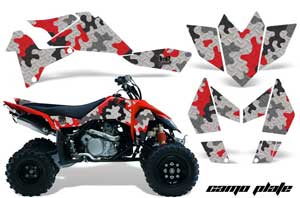 Suzuki LTR 450 ATV Graphic Kit - 2006-2009 Camoplate Red