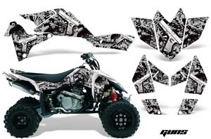 Suzuki LTR 450 ATV Graphic Kit - 2006-2009 Guns Silver