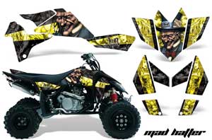 Suzuki LTR 450 ATV Graphic Kit - 2006-2009 Mad Hatter Black