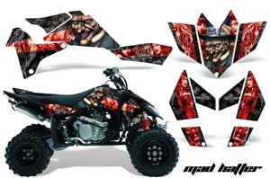 Suzuki LTR 450 ATV Graphic Kit - 2006-2009 Mad Hatter Black