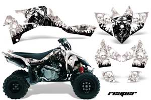 Suzuki LTR 450 ATV Graphic Kit - 2006-2009 Reaper White