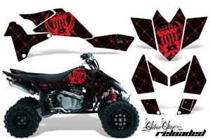 Suzuki LTR 450 ATV Graphic Kit - 2006-2009 Silver Star - Reloaded Red