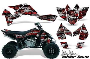 Suzuki LTR 450 ATV Graphic Kit - 2006-2009 Silver Star - Silverhaze Red