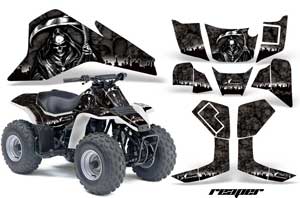 Suzuki QuadSport LT 80 ATV Graphic Kit - 1987-2006 Reaper Black