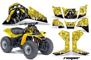 Suzuki QuadSport LT 80 ATV Graphic Kit - 1987-2006 Reaper Yellow