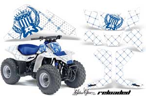 Suzuki QuadSport LT 80 ATV Graphic Kit - 1987-2006 Silver Star - Reloaded Blue