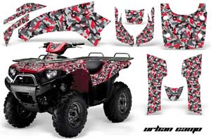 Kawasaki Brute Force 650i 4x4 ATV Graphic Kit - 2004-2012 Urban Camo Red