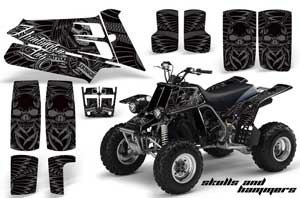 Yamaha Banshee 350 (Full Bore Plastics) ATV Graphic Kit - All Years Skulls and Hammers Black