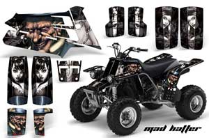 Yamaha Banshee 350 (Full Bore Plastics) ATV Graphic Kit - All Years Mad Hatter Black