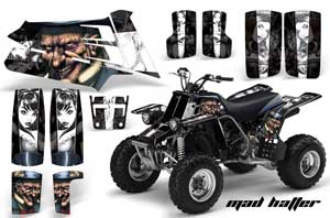 Yamaha Banshee 350 (Full Bore Plastics) ATV Graphic Kit - All Years Mad Hatter Black