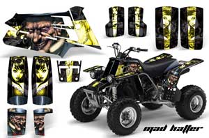 Yamaha Banshee 350 (Full Bore Plastics) ATV Graphic Kit - All Years Mad Hatter Black