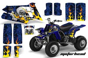 Yamaha Banshee 350 (Full Bore Plastics) ATV Graphic Kit - All Years Motorhead Blue