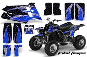 Yamaha Banshee 350 (Full Bore Plastics) ATV Graphic Kit - All Years Tribal Flames Blue
