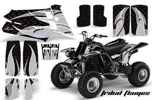 Yamaha Banshee 350 (Full Bore Plastics) ATV Graphic Kit - All Years Tribal Flames Silver