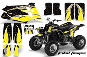 Yamaha Banshee 350 (Full Bore Plastics) ATV Graphic Kit - All Years Tribal Flames Yellow