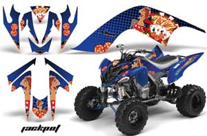 Yamaha Raptor 700 ATV Graphic Kit - 2006-2012 Skulls and Hammers White