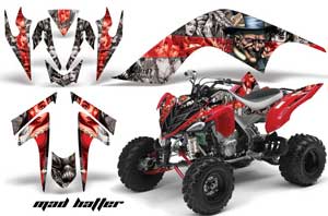 Yamaha Raptor 700 ATV Graphic Kit - 2006-2012 Mad Hatter Red