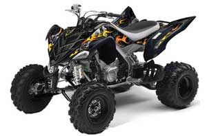 Yamaha Raptor 700 ATV Graphic Kit - 2006-2012 Motorhead Black