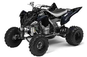 Yamaha Raptor 700 ATV Graphic Kit - 2006-2012 Silver Star - Reloaded Red
