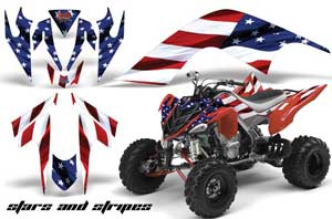 Yamaha Raptor 700 ATV Graphic Kit - 2006-2012 Stars n Stripes Red