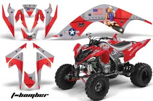 Yamaha Raptor 700 ATV Graphic Kit - 2006-2012 T Bomber Red