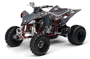 Yamaha YFZ 450 ATV Graphic Kit - 2004-2014 Bone Collector Silver