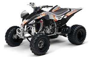 Yamaha YFZ 450 ATV Graphic Kit - 2004-2014 Jackpot White