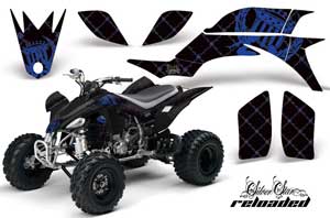 Yamaha YFZ 450 ATV Graphic Kit - 2004-2014 Silver Star - Reloaded Blue