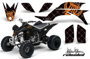 Yamaha YFZ 450 ATV Graphic Kit - 2004-2014 Silver Star - Reloaded Orange