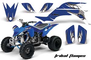 Yamaha YFZ 450 ATV Graphic Kit - 2004-2014 Tribal Flames White