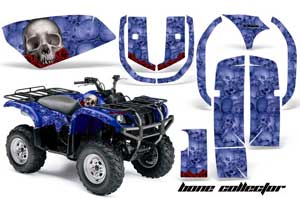 Yamaha Grizzly 660 ATV Graphic Kit - All Years Bone Collector Blue