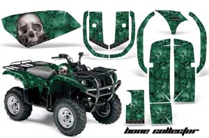 Yamaha Grizzly 660 ATV Graphic Kit - All Years Bone Collector Green