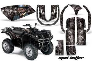 Yamaha Grizzly 660 ATV Graphic Kit - All Years Mad Hatter Black