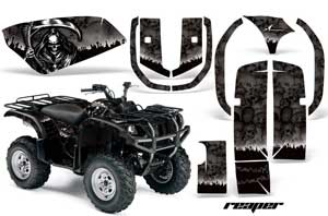 Yamaha Grizzly 660 ATV Graphic Kit - All Years Reaper Black