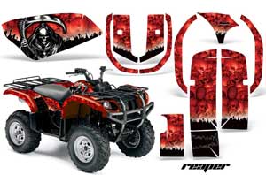 Yamaha Grizzly 660 ATV Graphic Kit - All Years Reaper Red
