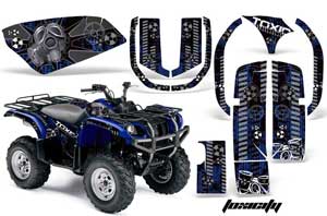 Yamaha Grizzly 660 ATV Graphic Kit - All Years Toxicity Blue