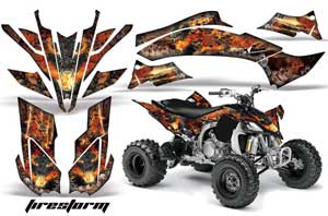 Yamaha YFZ 450SE / 450R ATV Graphic Kit - 2009-2013 Firestorm Black