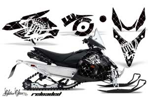 Yamaha Phazer RTX / GT Sled Graphic Kit - 2007-2016 Silver Star - Reloaded Black