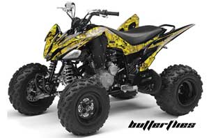 Yamaha Raptor 250 ATV Graphic Kit - 2008-2014 Butterfly Yellow