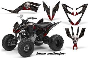Yamaha Raptor 250 ATV Graphic Kit - 2008-2014 Bone Collector Black