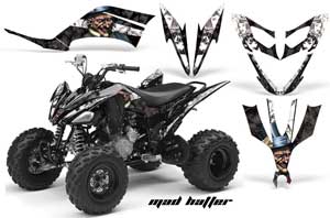 Yamaha Raptor 250 ATV Graphic Kit - 2008-2014 Mad Hatter Black