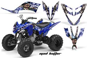 Yamaha Raptor 250 ATV Graphic Kit - 2008-2014 Mad Hatter Blue