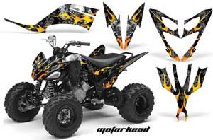 Yamaha Raptor 250 ATV Graphic Kit - 2008-2014 Motorhead Black