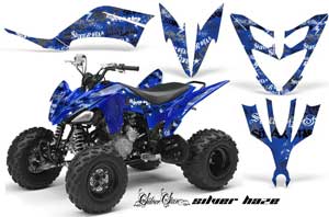 Yamaha Raptor 250 ATV Graphic Kit - 2008-2014 Silver Star - Silverhaze Blue