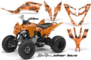 Yamaha Raptor 250 ATV Graphic Kit - 2008-2014 Silver Star - Silverhaze Orange