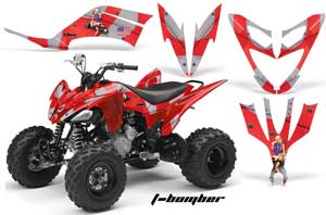 Yamaha Raptor 250 ATV Graphic Kit - 2008-2014 T Bomber Red