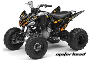 Yamaha Raptor 250 ATV Graphic Kit - 2008-2014 Motorhead Black