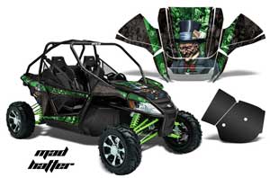 Arctic Cat Wildcat Graphic Kit - 2012-2016 Mad Hatter Green